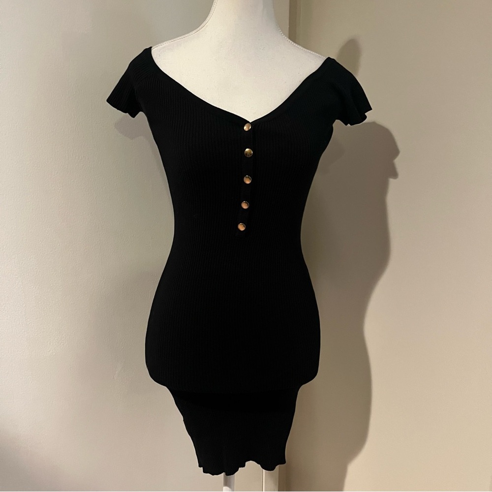 Love Tree Black Mini Dress